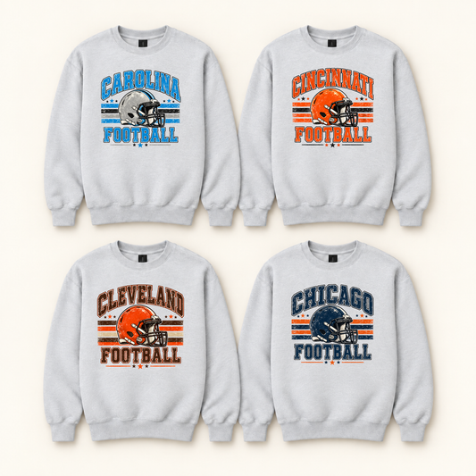 Football Crewneck Sweatshirt | Pick Your City
