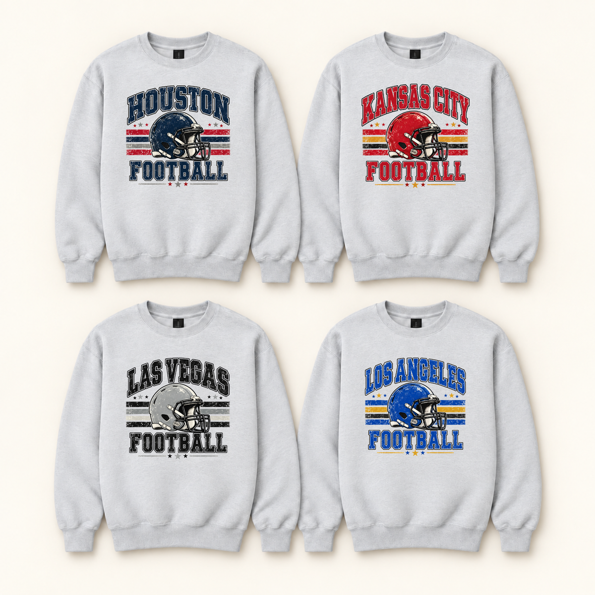 Football Crewneck Sweatshirt | Pick Your City