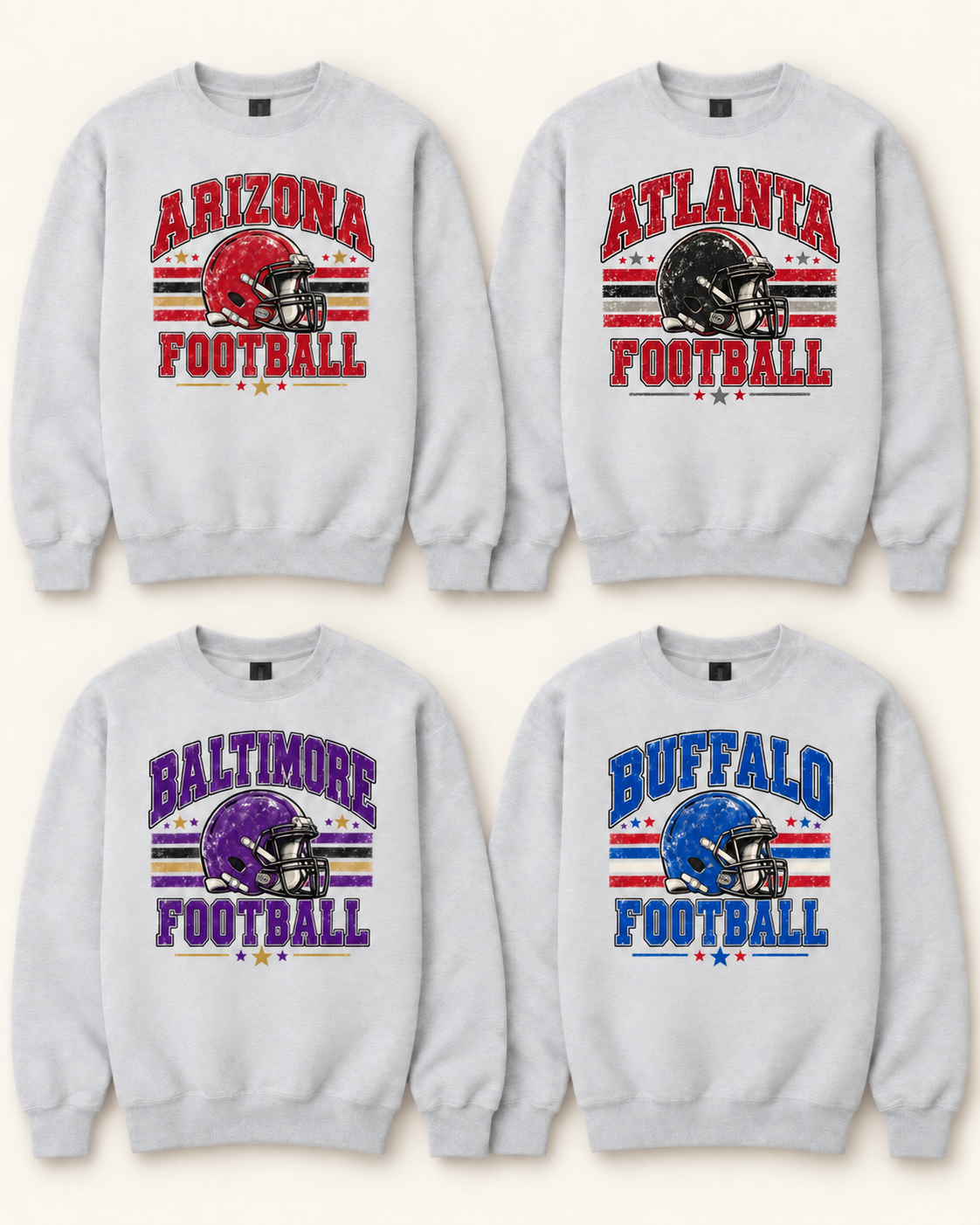 Football Crewneck Sweatshirt | Pick Your City