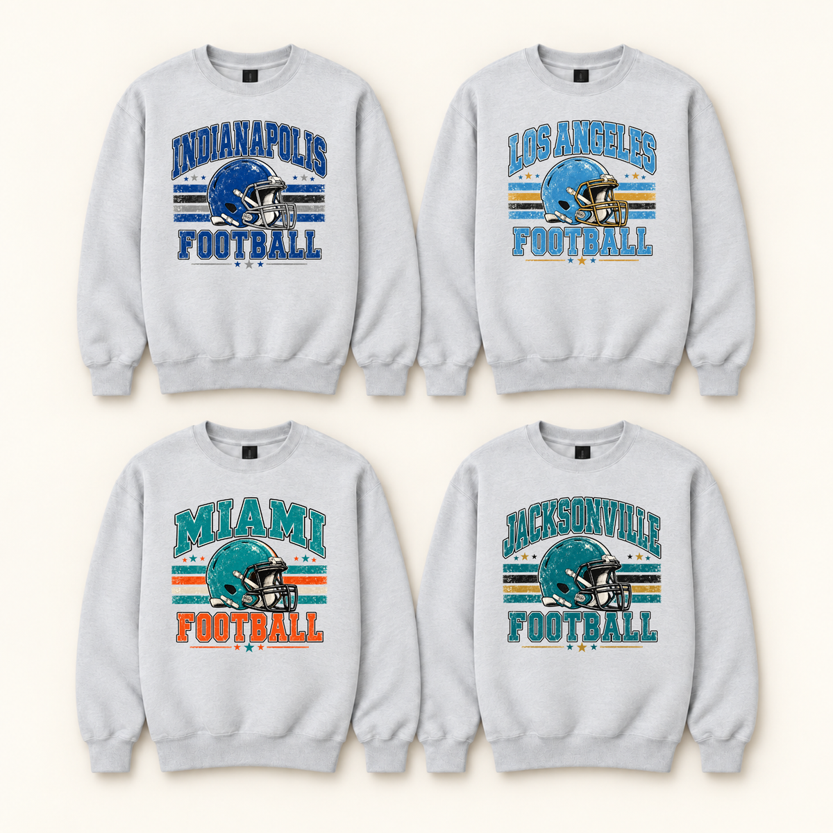 Football Crewneck Sweatshirt | Pick Your City